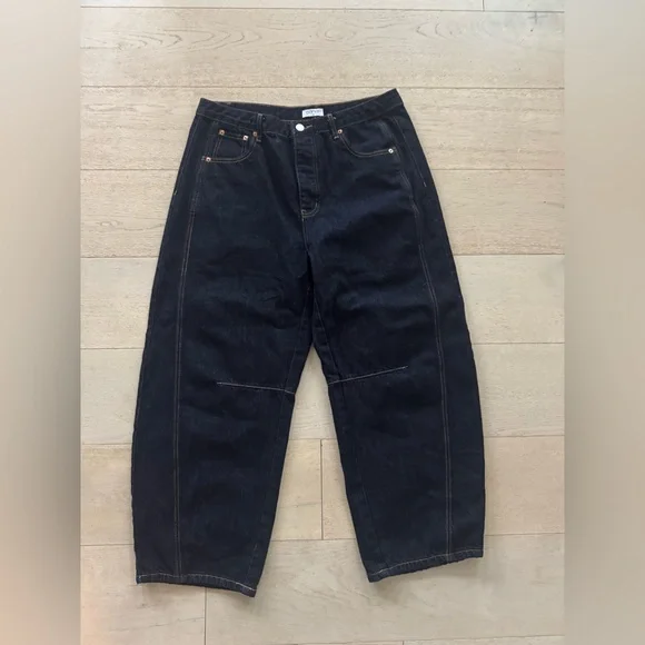 NWOT Parke Horseshoe Jeans 32 dark indigo - Picture 2 of 6